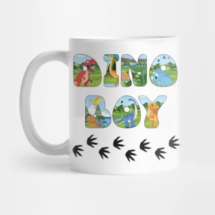 DINO BOY - cute dinosaur shaped letters Mug